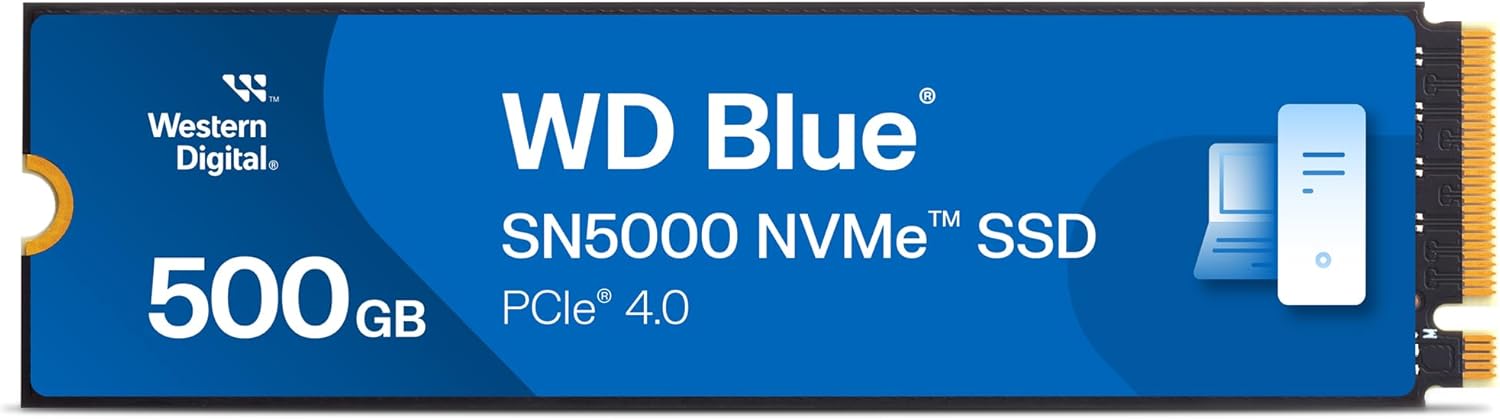 WD Blue SN5000 500GB NVMe SSD Gen4 Upto 5000Mb/s-WDS500G4B0E WD Blue SN5000 500GB NVMe SSD Gen4 Upto 5000Mb/s-WDS500G4B0E